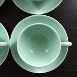 Lot 4 tasses vert amande