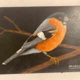 Bird painting on wood