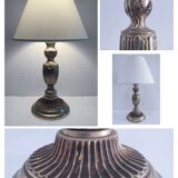 Pied de lampe métal doré néo classique