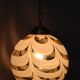 Suspension globe glass from Murano, marbled, brass, 1970s.