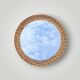 Small vintage round wicker wall mirror – 25 cm