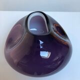 Vase verre bicolore parme