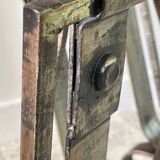 Vintage Brutalist Steel Magazine Rack