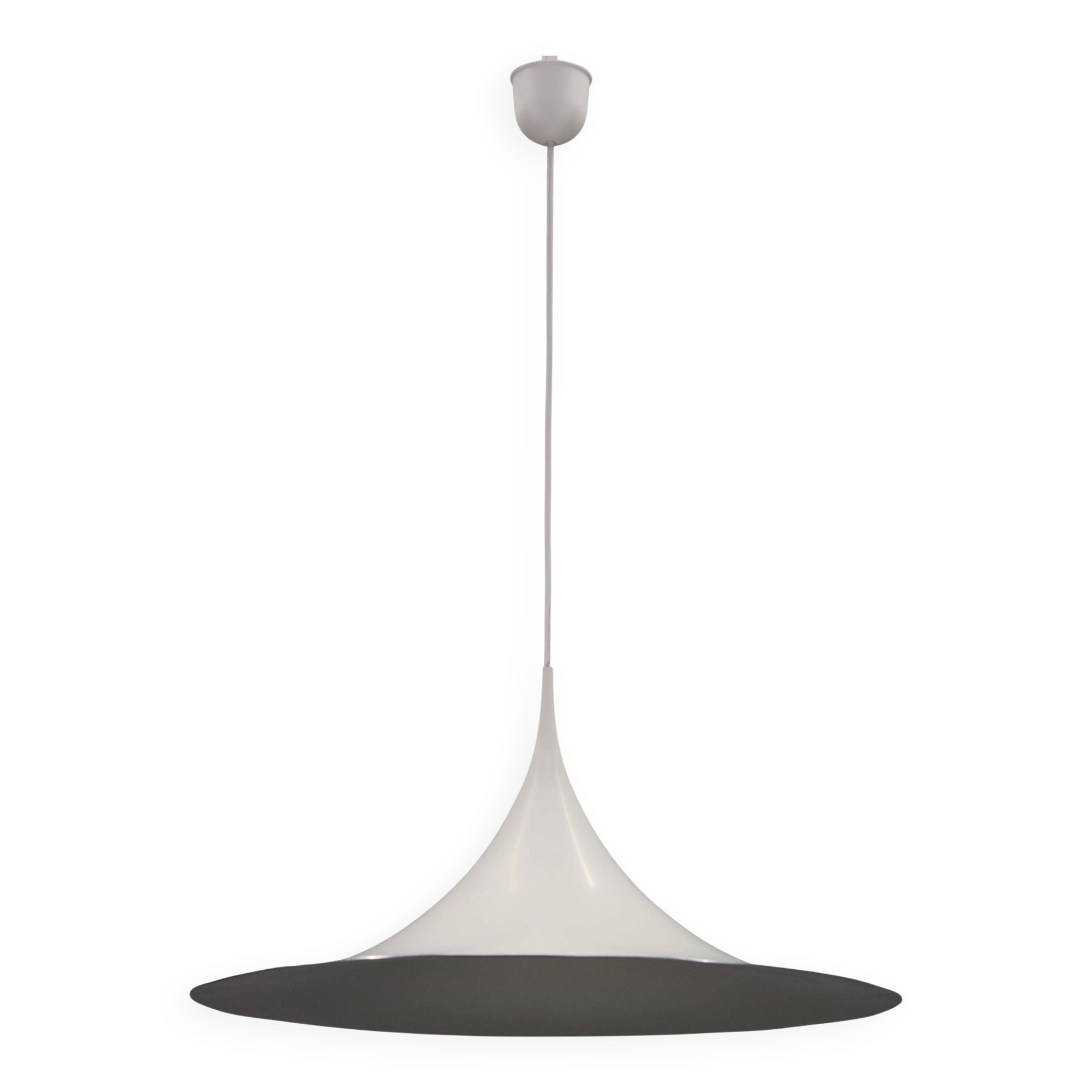 1970s Bonderup and Thorup Semi Pendant Lamp for Fog and Morup, Denmark