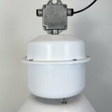 Large White Enamel Industrial Factory Lamp from Elektrosvit, 1990s