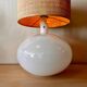Opaline glass lamp with a rattan shade Anne Nilsson IKEA
