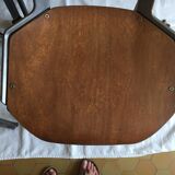 industrial chairs in brushed aluminum and wood year 80