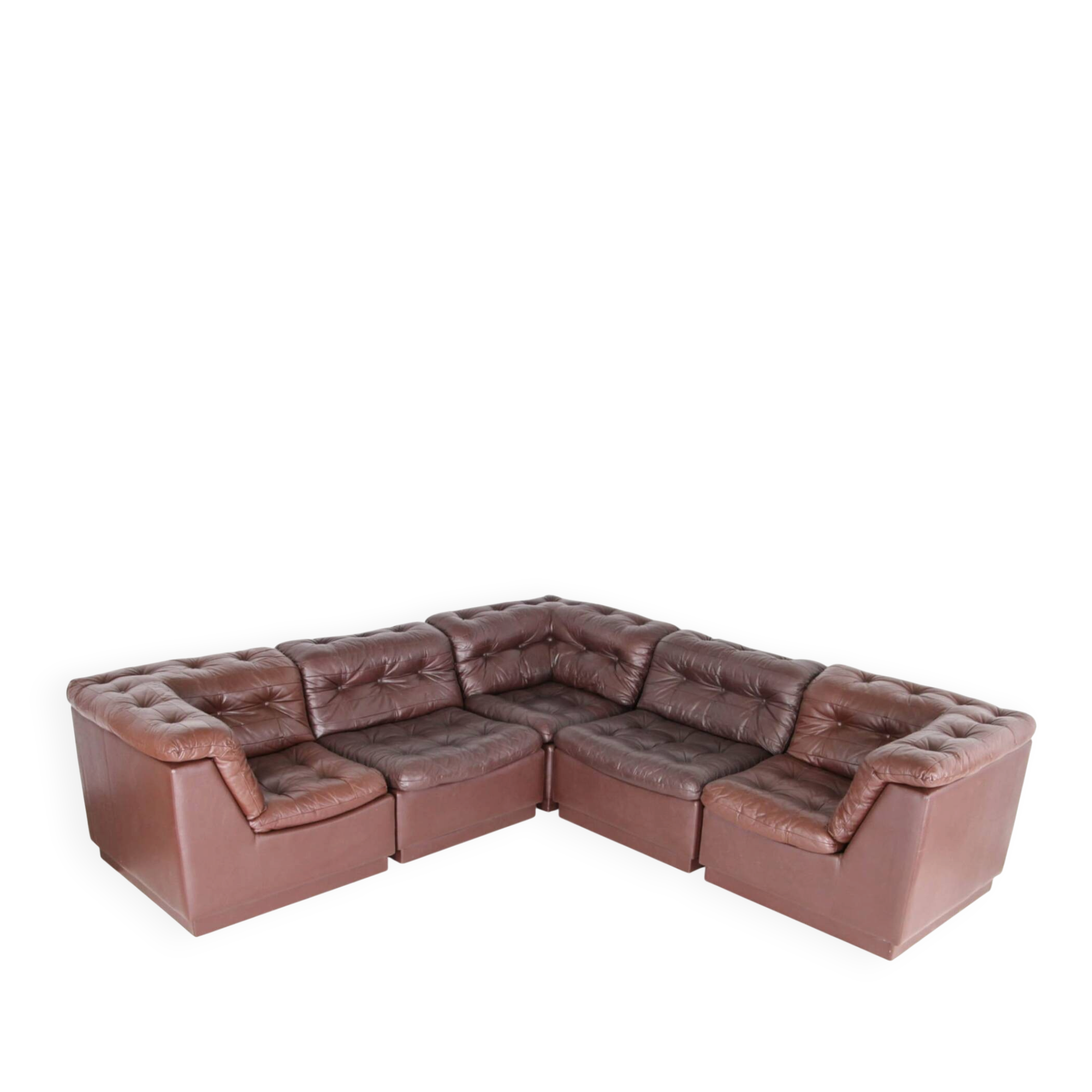Modular leather sofa