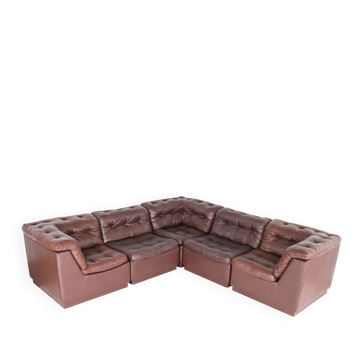 Modular leather sofa