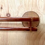 Coat rack and vintage towel rack set