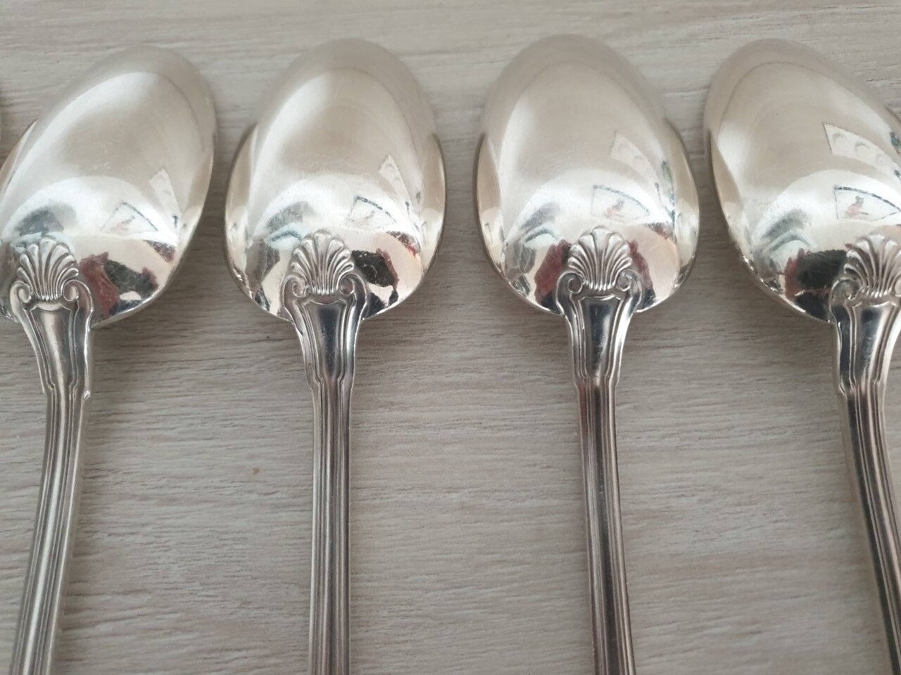 Set of 6 large old boulenger spoons
