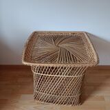 Woven wicker side table