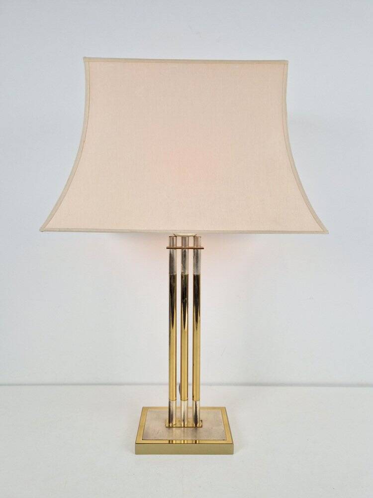 Brass Table Lamp from Deknudt, Belgium, 1978