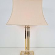 Lampe de table en laiton de Deknudt, Belgique, 1978