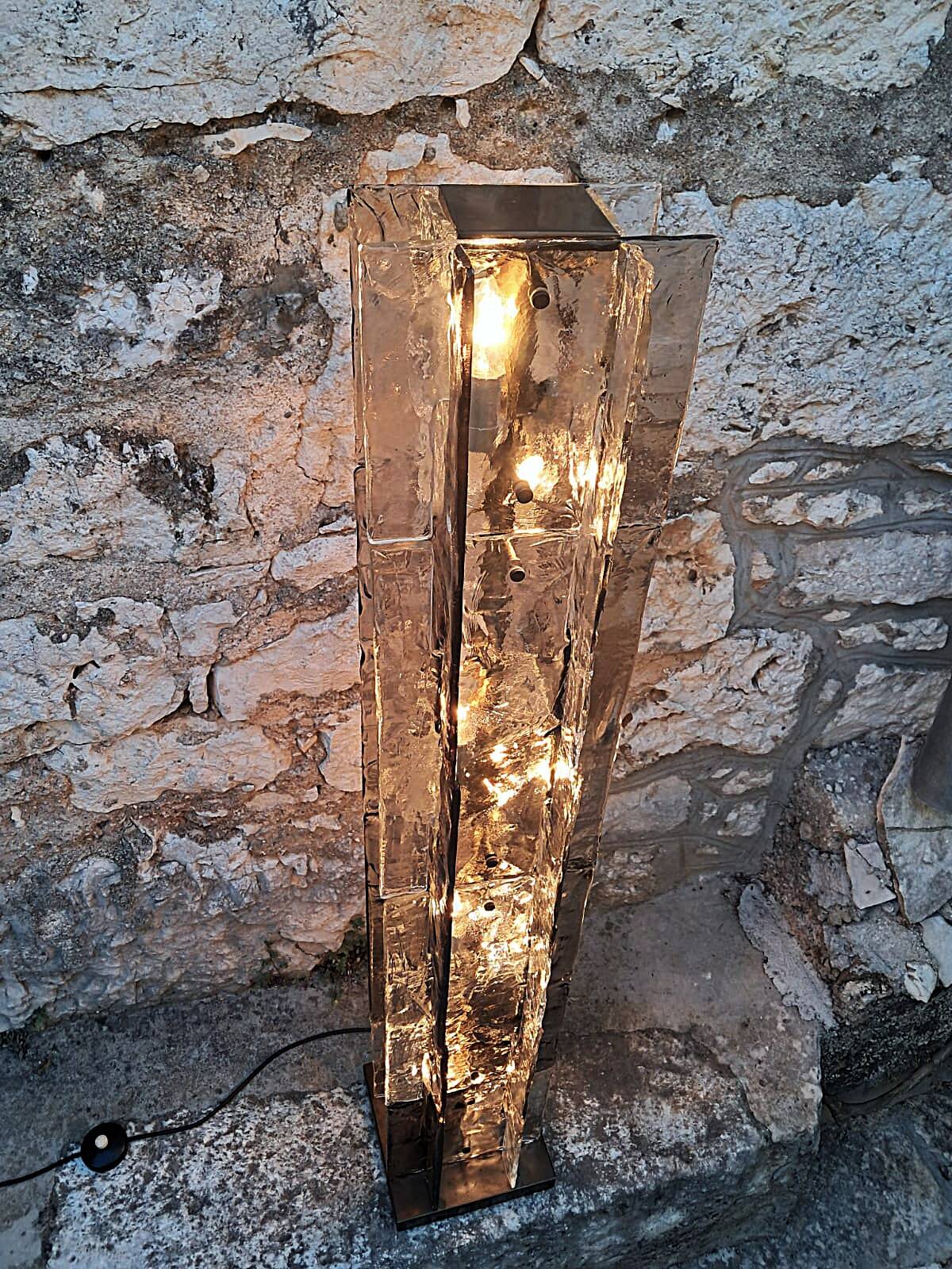 Floor Lamp LT379 Murano Glass by Carlo Nason for Mazzega, Italy,