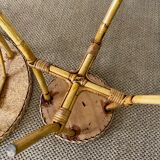 Pair of rattan side tables