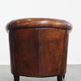 Club chair made of sheepskin leather