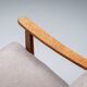 Oak armchair with curved armrests