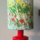 Fun vintage red ceramic lamp - 1960s / 1970s