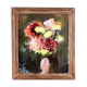 Tableau nature morte bouquet de dahlias
