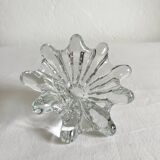 Vintage 70s organic shaped crystal ashtray