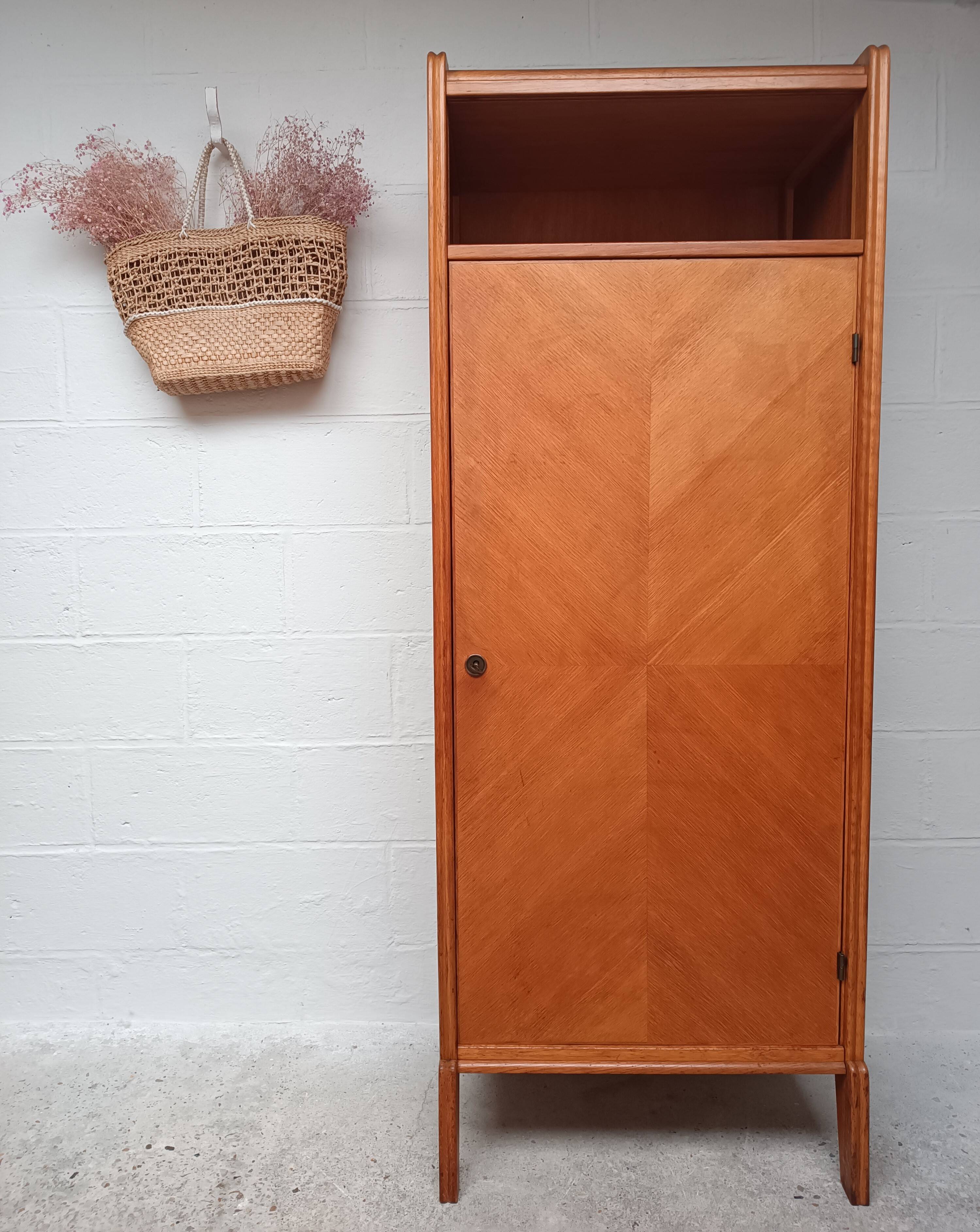 Wing-shaped locker cabinet from the 1950s