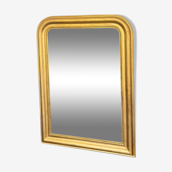 Miroir ancien Louis-Philippe, perlé 103x75 cm
