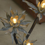 Bronze lamp with 3 Flowers 1960