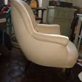 Chair Toad in cloth turned wooden legs