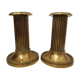 Duo de bougeoirs en laiton