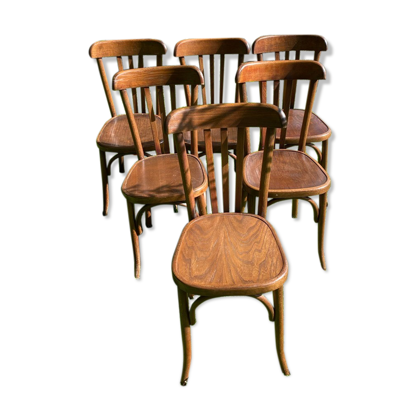 Set of 6 chairs bistro Fischel early XX century