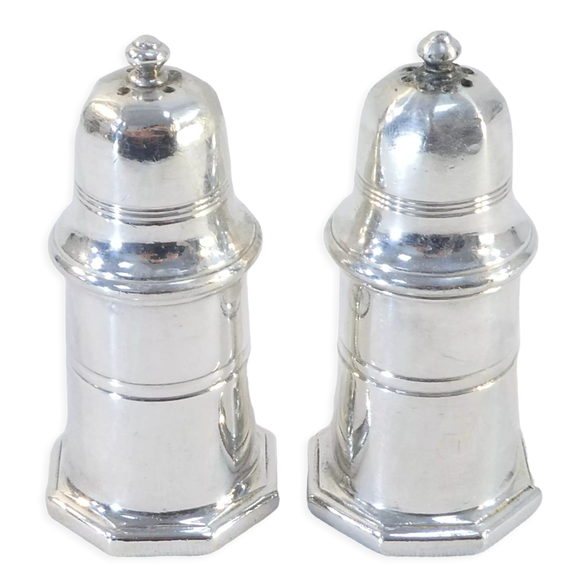 Christofle salt and pepper salt and pepper in silver metal