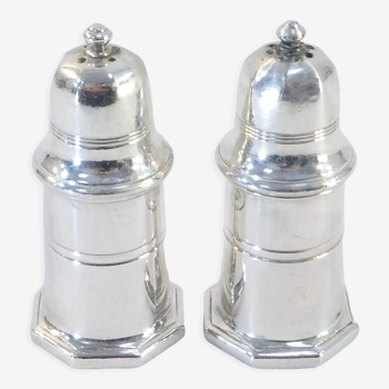 Christofle salt and pepper salt and pepper in silver metal