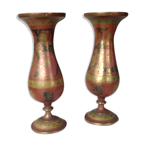 Paire de petits vases cloisonnés