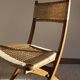 Danish style wooden chairs and braided rope