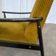 Vintage Yellow Fabric Armchair: Mid-Century Modern Lounge Chair