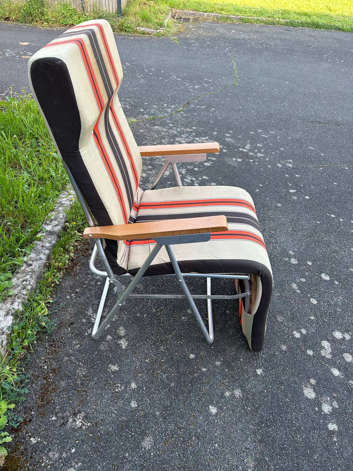 Fauteuil, transat de jardin vintage
