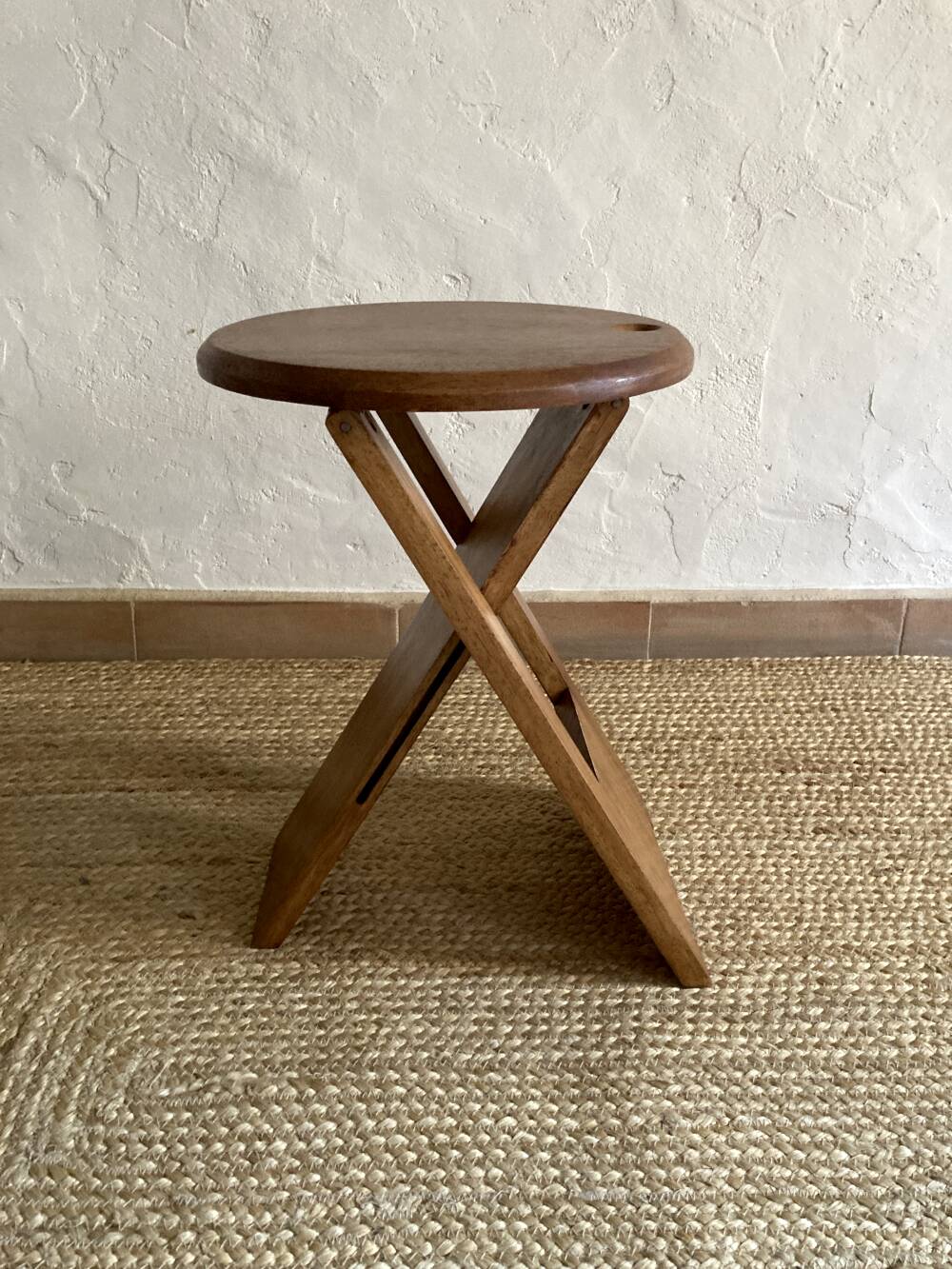 "Suzy" wooden folding stool by Adrian Reed, 1970s