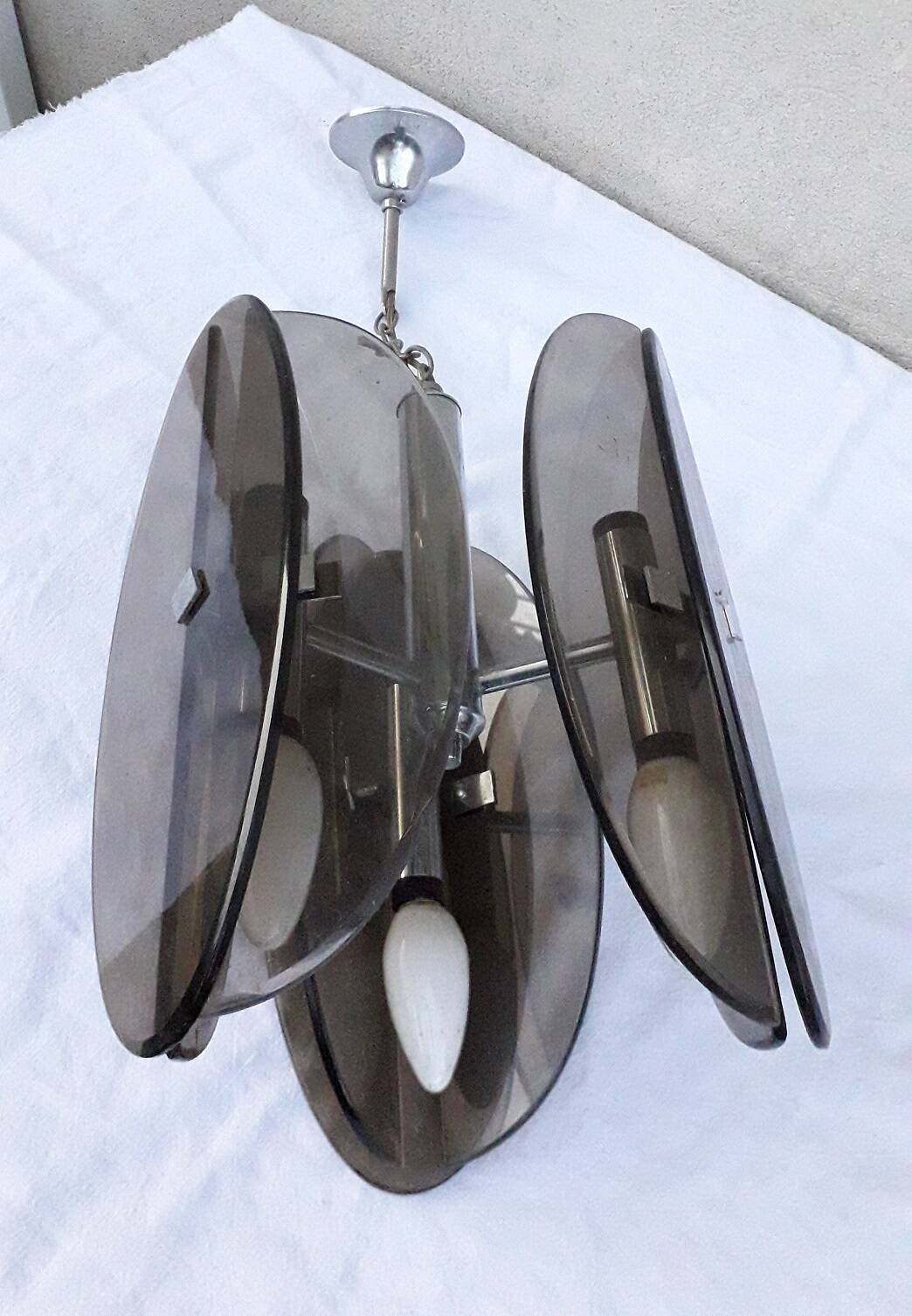 Glass pendant light 1970