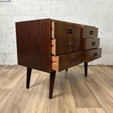 Vintage Scandinavian low chest of drawers in rosewood by Westergaards Mobelfabrik, 1960s