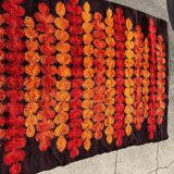 Large Vintage Scandinavian Space Age Wool Rug Circa 1970