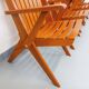 Set of 4 vintage garden chairs made of beech wood from the 1960s.