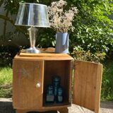 Table de chevet en bois deux portes