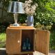 Two-door wooden bedside table