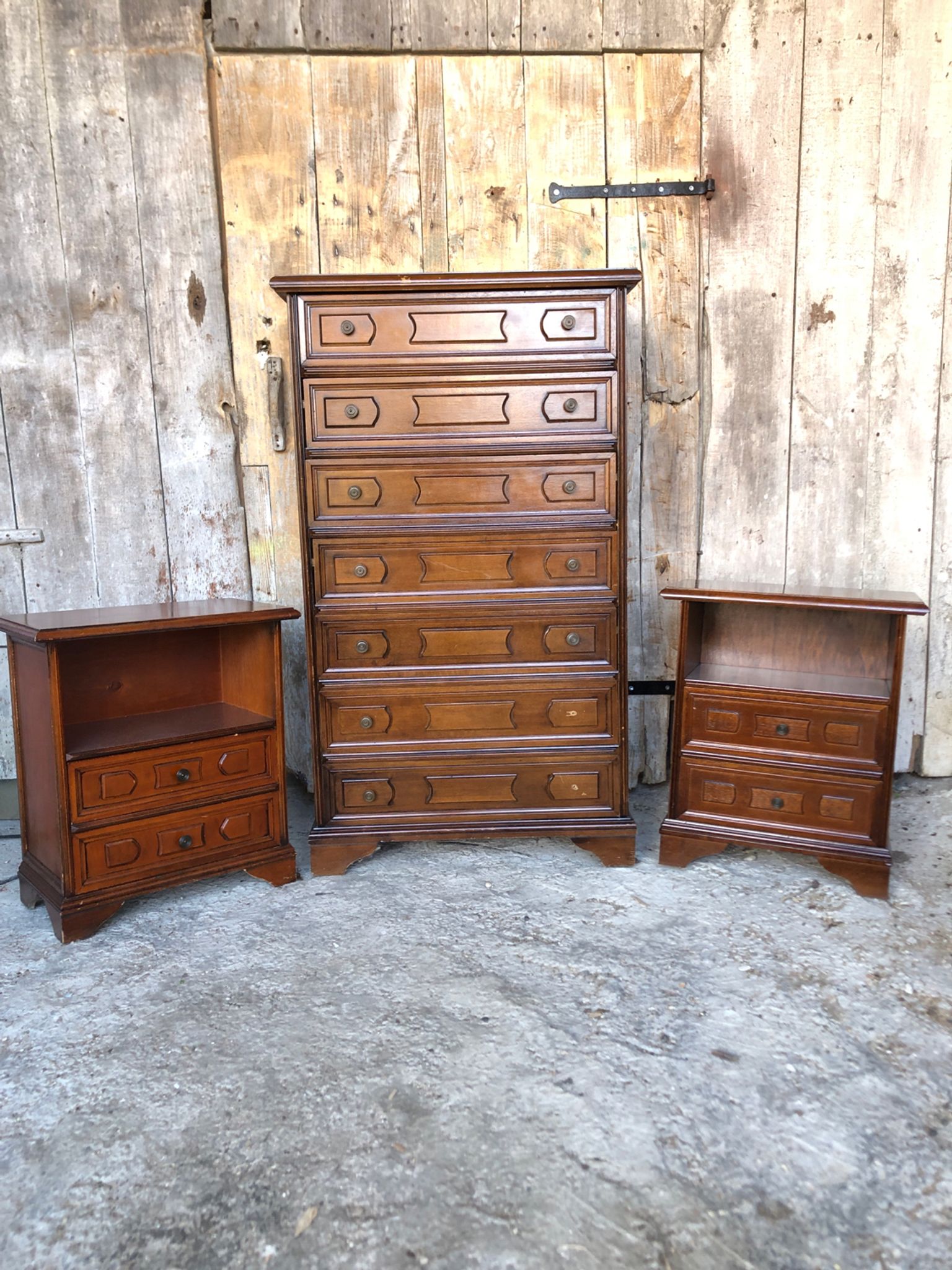 Chest of drawers and bedside tables