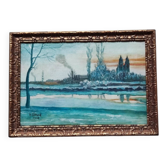 Peinture à l'huile de P. Gérard