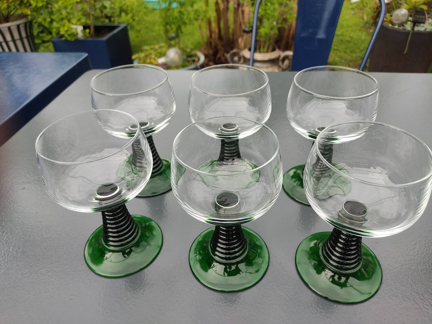 6 verres Roemer vintage