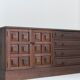 Vintage Brutalist Sideboard solid wood , Spain 1970s
