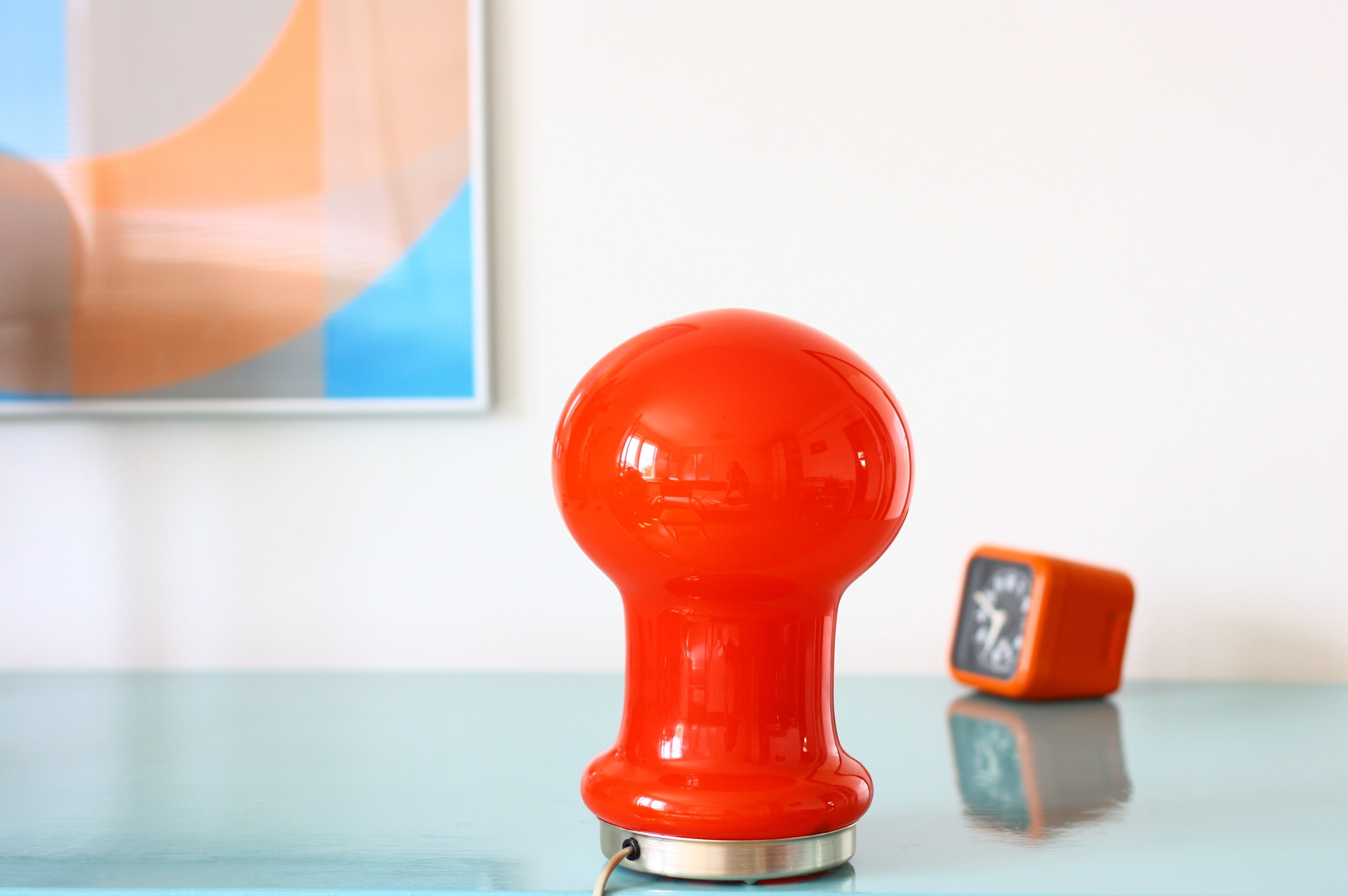 Opal glass desk lamp by Ivan Jakes, Czechoslovakia