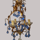 Lustre pampilles bleues a 3 feux